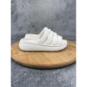 UGG Shoes Girls Size 7 White Sport Yeah Slide Sandals Platform Foam